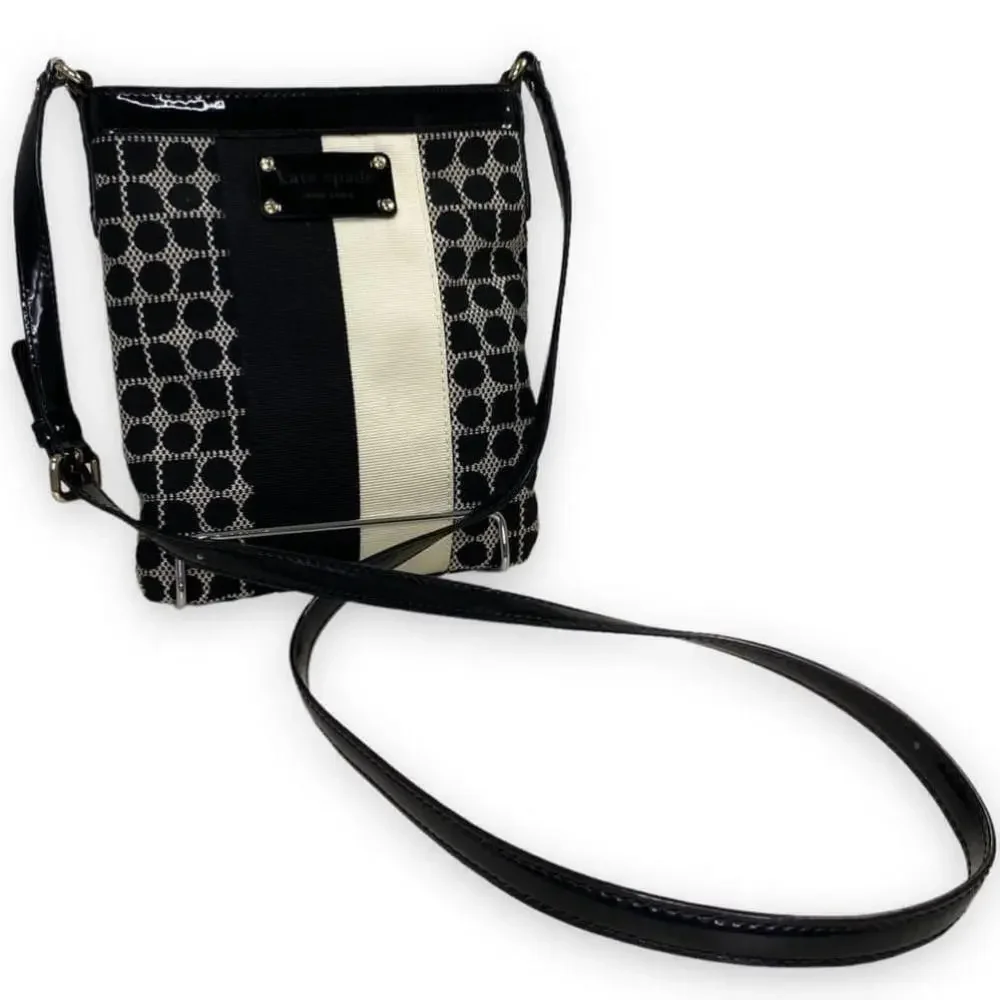 Kate Spade -Black/Cream Geometric Crossbody